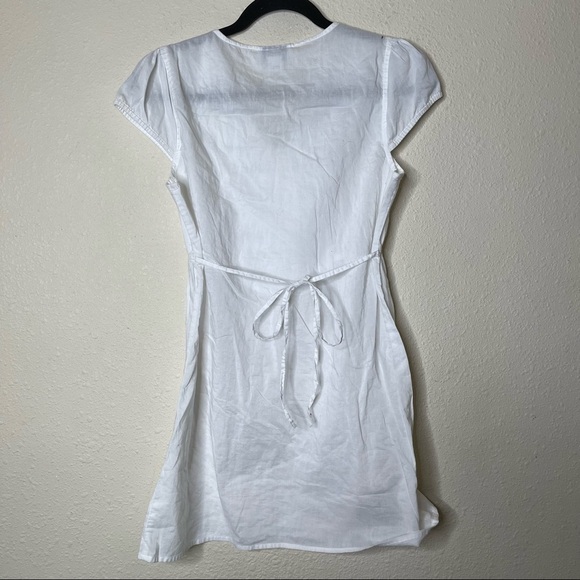 Ann Taylor LOFT White Tie Waist Blouse Top - Picture 2 of 5